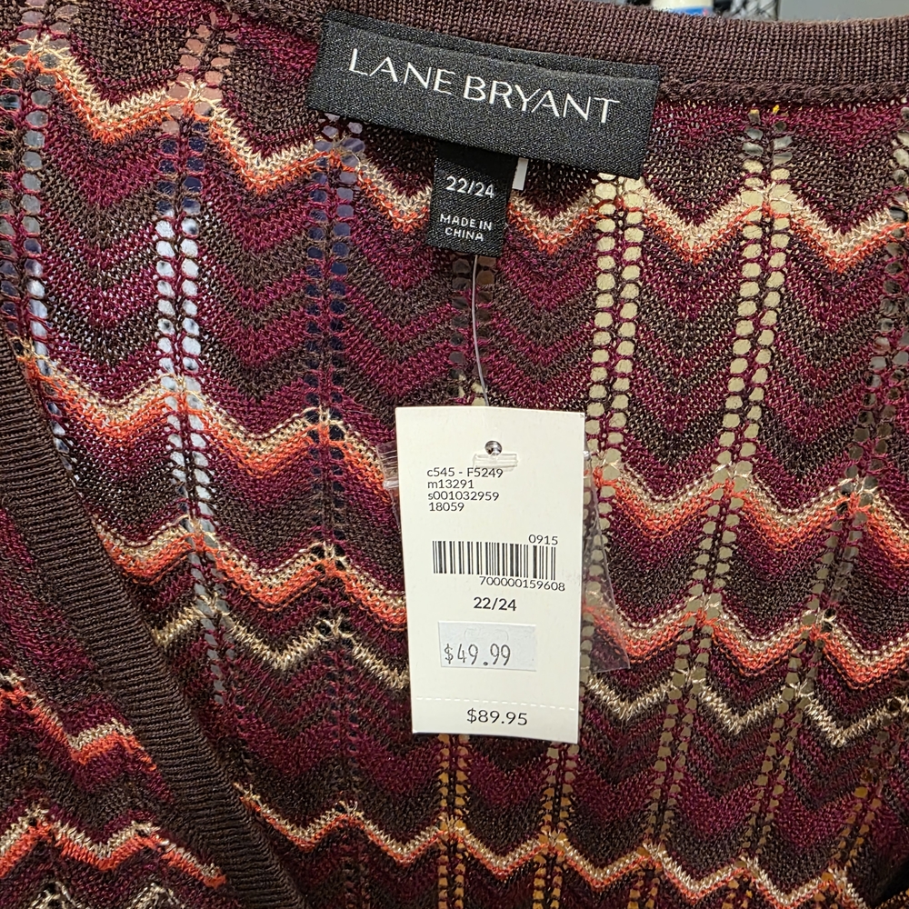 Lane Bryant Multicolor Knit Top